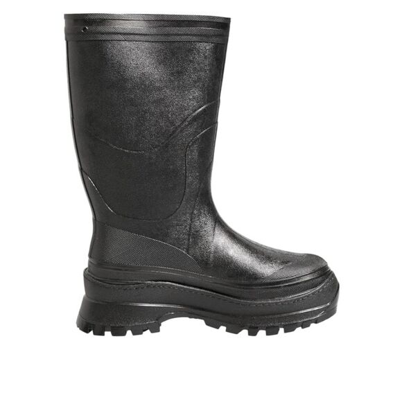Dolce & Gabbana Metallic Black Pull On Rain Boots Men Men's Shoes (Pre-Owned)